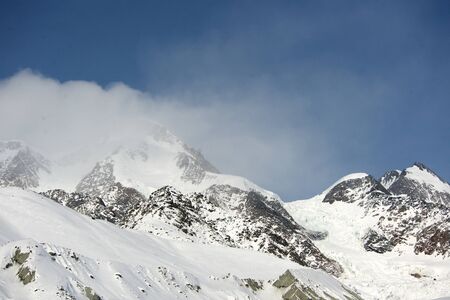 glacier high in the mountains in the Altaiの写真素材