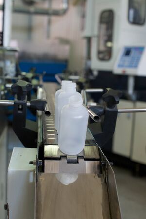 Manufacturing and printing on plastic bottlesの写真素材