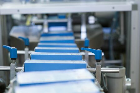 Production tape in a small factoryの写真素材