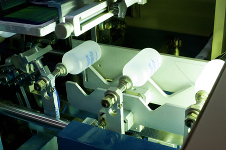 Manufacturing and printing on plastic bottlesの写真素材