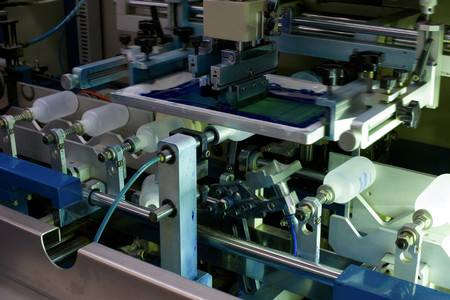Manufacturing and printing on plastic bottlesの写真素材