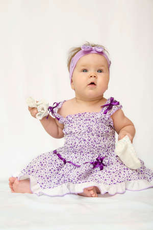 child on a white backgroundの写真素材