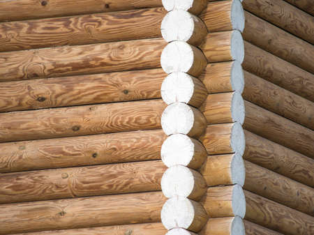 angle a log house made of logs