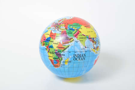 globe on the white backgroundの写真素材