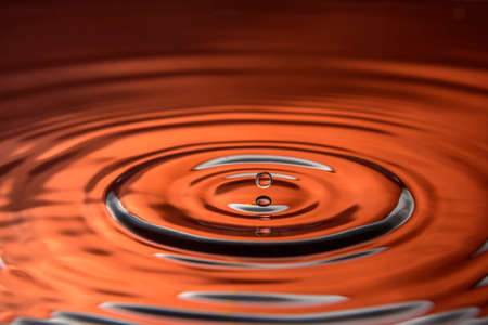 from drop in the water circles on liquidsの写真素材