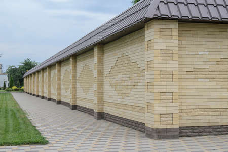 high fence of  brickの写真素材