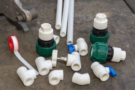 everything needed to install plastic pipes