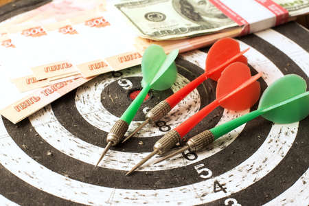 to of target the money is, and dartsの写真素材