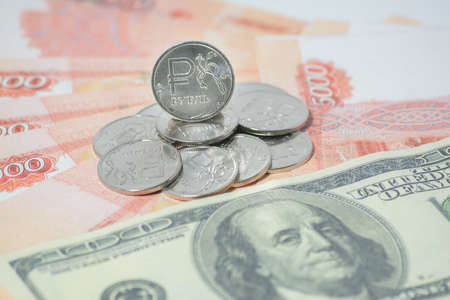 the Russian ruble and dollars