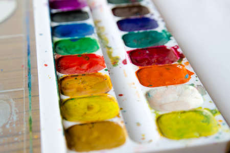 gouache paletteの写真素材