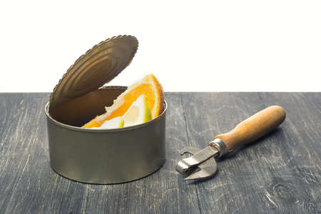 open tin can and bottle openerの写真素材