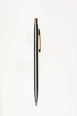 Ballpoint pen on white backgroundの写真素材