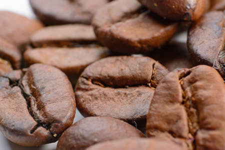 coffee seeds close-up, macro photography