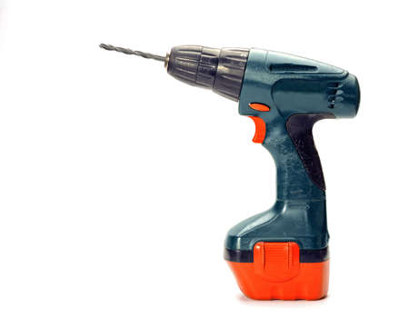 screwdriver drill on a white background