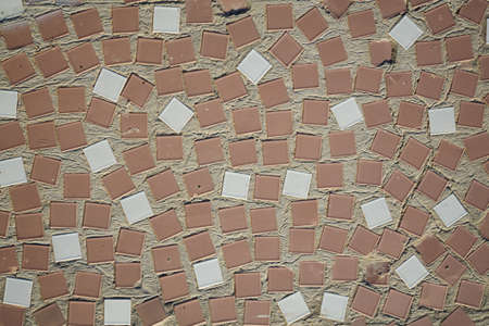 mosaic in concrete from a small tile