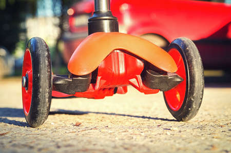 children scooter close-up