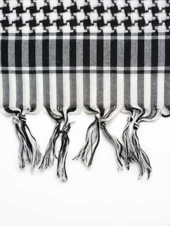pattern on fabric and fringe on edge