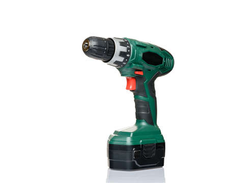 screwdriver drill on a white background