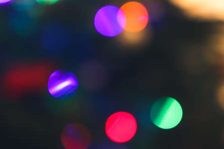 Christmas, New Year, holiday blurred background, Bokeh lightの写真素材