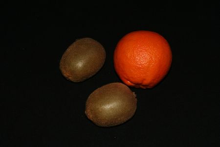 kiwi and orangeの写真素材