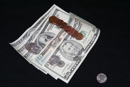 coins and billsの写真素材