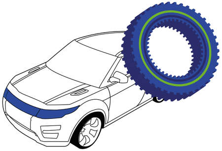 Service Station  Gear and autoのイラスト素材