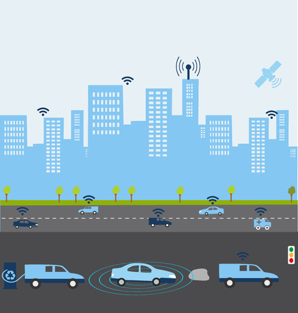 Traffic and wireless networkのイラスト素材
