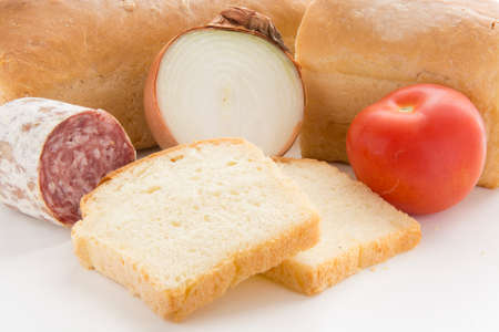 White bread, homemade fresh bread for healthy breakfast