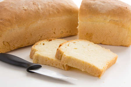 White bread, homemade fresh bread for healthy breakfastの写真素材