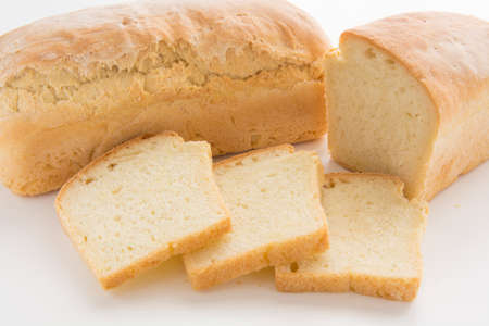White bread, homemade fresh bread for healthy breakfastの写真素材