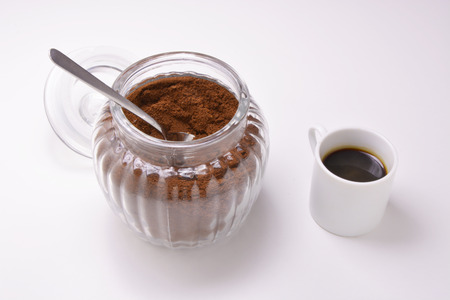Fresh Roasted Brown Coffee. Espresso, breakfast drinkの写真素材
