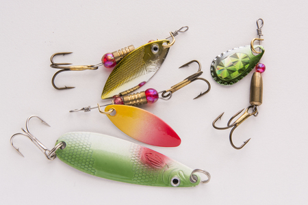 Fishing lure, bait spoon, recreation sport equipmentの写真素材