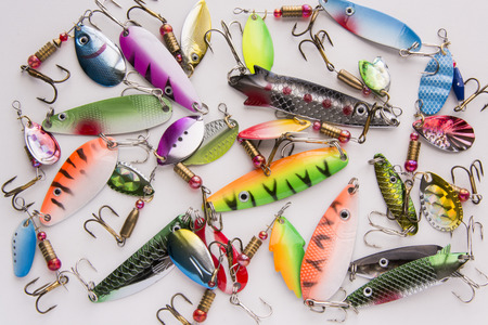 Fishing lure, bait spoon, recreation sport equipmentの写真素材