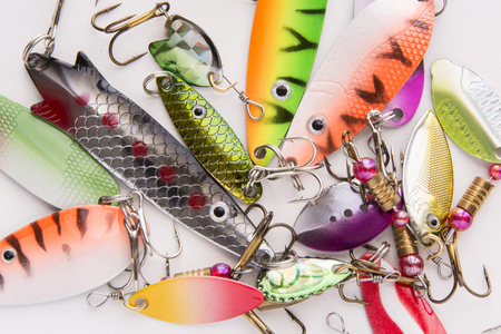 Fishing lure, bait spoon, recreation sport equipmentの写真素材