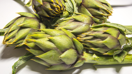 Spiny artichokes of Sardegna, healthy Italian organic agricultureの写真素材