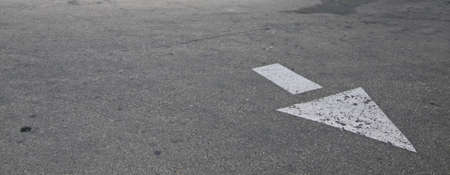 Directional arrow on the parking lot.の写真素材