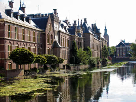 Street view of the Parliament building in Hague, Netherlands.の写真素材
