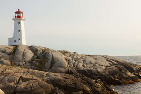 Peggy's Cove Lighthouse. Nova Scotiaの写真素材