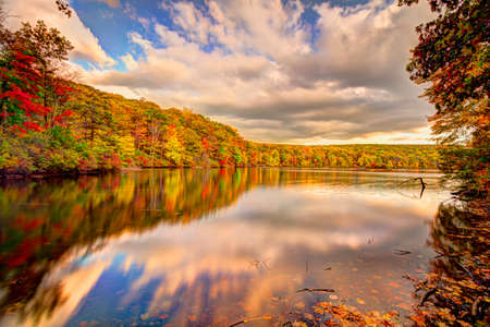Colorful fall scenery landscapes.の写真素材