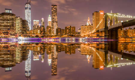 Night views of New York City, USAのeditorial素材