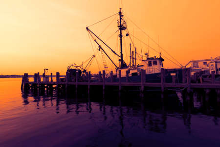 Sunset on the ocean.のeditorial素材