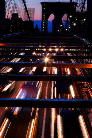 Bright lights of New York City at night.