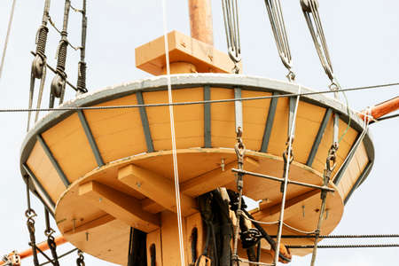 Rigging on the ancient tall ship.の写真素材