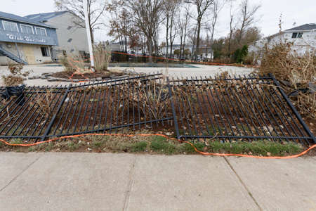 STATEN ISLAND, USA - NOVEMBER 4: The images of devastation caused by the Hurricane Sandy  and rescue...