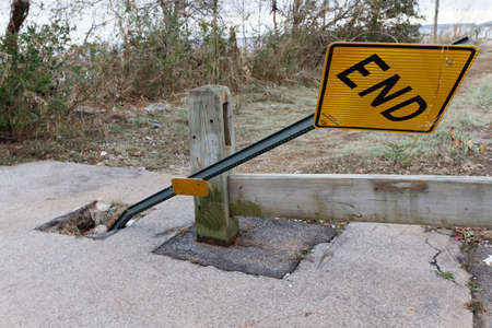 STATEN ISLAND, USA - NOVEMBER 4: The images of devastation caused by the Hurricane Sandy  and rescue services response November 4, 2012 on the streets of Staten Island, USA.のeditorial素材
