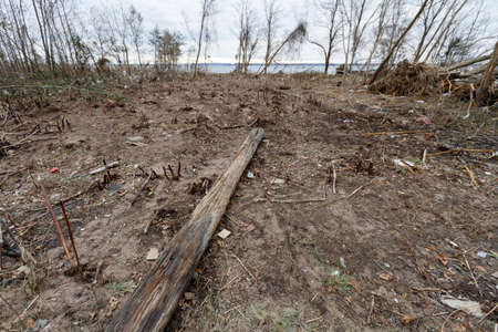 STATEN ISLAND, USA - NOVEMBER 4: The images of devastation caused by the Hurricane Sandy  and rescue...