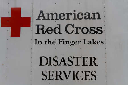 STATEN ISLAND, USA - NOVEMBER 4: The images of devastation caused by the Hurricane Sandy  and rescue services response November 4, 2012 on the streets of Staten Island, USA.のeditorial素材