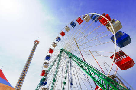 Colorful amusement park ride.の写真素材