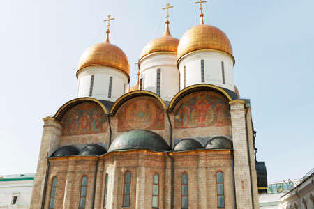 MOSCOW, RUSSIA - APRIL 8, 2015: Views of the territory of the Moscow Kremlin on April 8, 2015. The Kremlin is a fortified complex at the heart of Moscow, overlooking the Moskva River to the south, Saint Basil's Cathedral and Red Square to the east, and thのeditorial素材