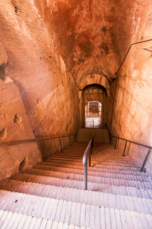 Rome, Italy - April 7, 2013: Ancient Roman Coliseum sees around 4 million tourists a year and is the world's 39th most popular destinationのeditorial素材
